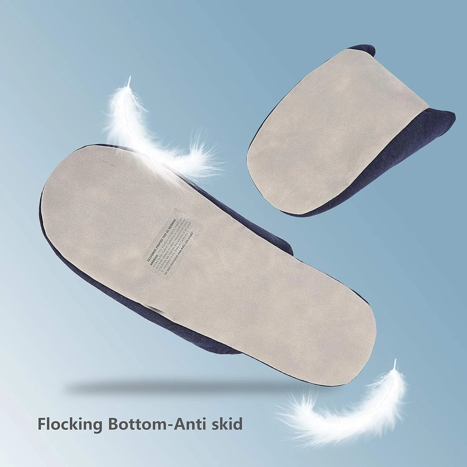 BUXTON Cozy Lightweight and Memory foam Indoor Slippers for Womens and Mens(unisex), Foldable Slippers with Mesh bag-For Home,Travel,Spa and Hotel
