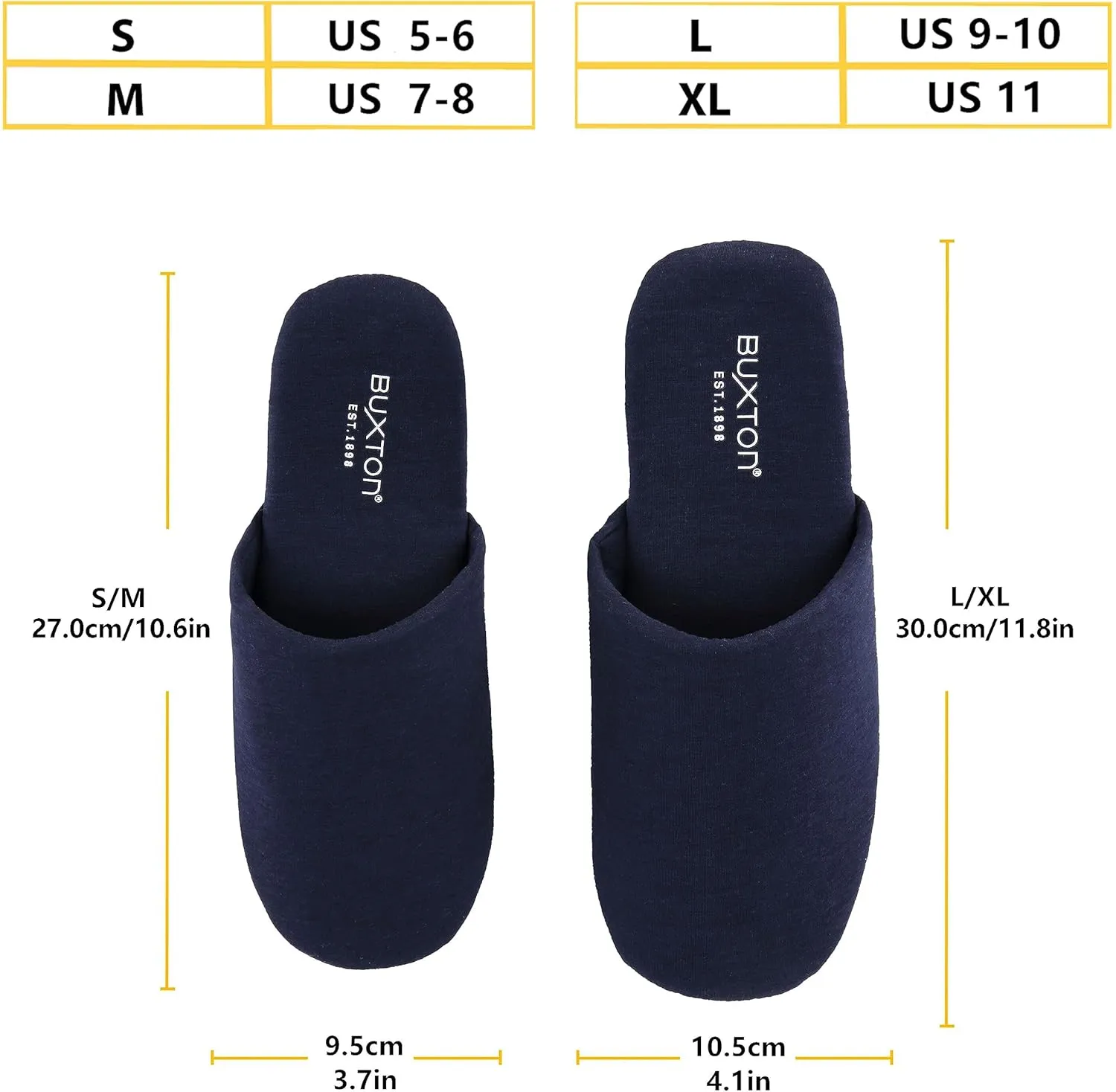 BUXTON Cozy Lightweight and Memory foam Indoor Slippers for Womens and Mens(unisex), Foldable Slippers with Mesh bag-For Home,Travel,Spa and Hotel