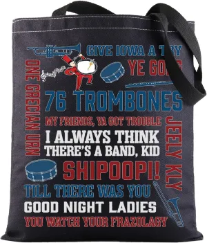 BWWKTOP Harold Musical Tote Bag Harold Theatre Fans Gifts Shipoopi Drum Theater Shoulder Bag