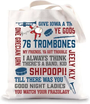 BWWKTOP Harold Musical Tote Bag Harold Theatre Fans Gifts Shipoopi Drum Theater Shoulder Bag