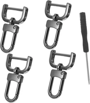 Cabilock Detachable Bag Strap Hooks Metal Buckle Replacement Screws Heavy Duty d Ring Clasps for Handbag Repairs