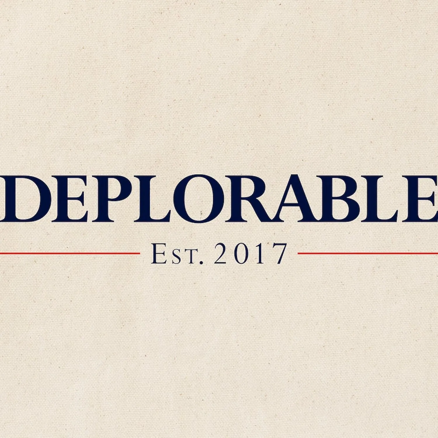CafePress Deplorable Est 2017 Tote Bag Natural Canvas Tote Bag, Reusable Shopping Bag