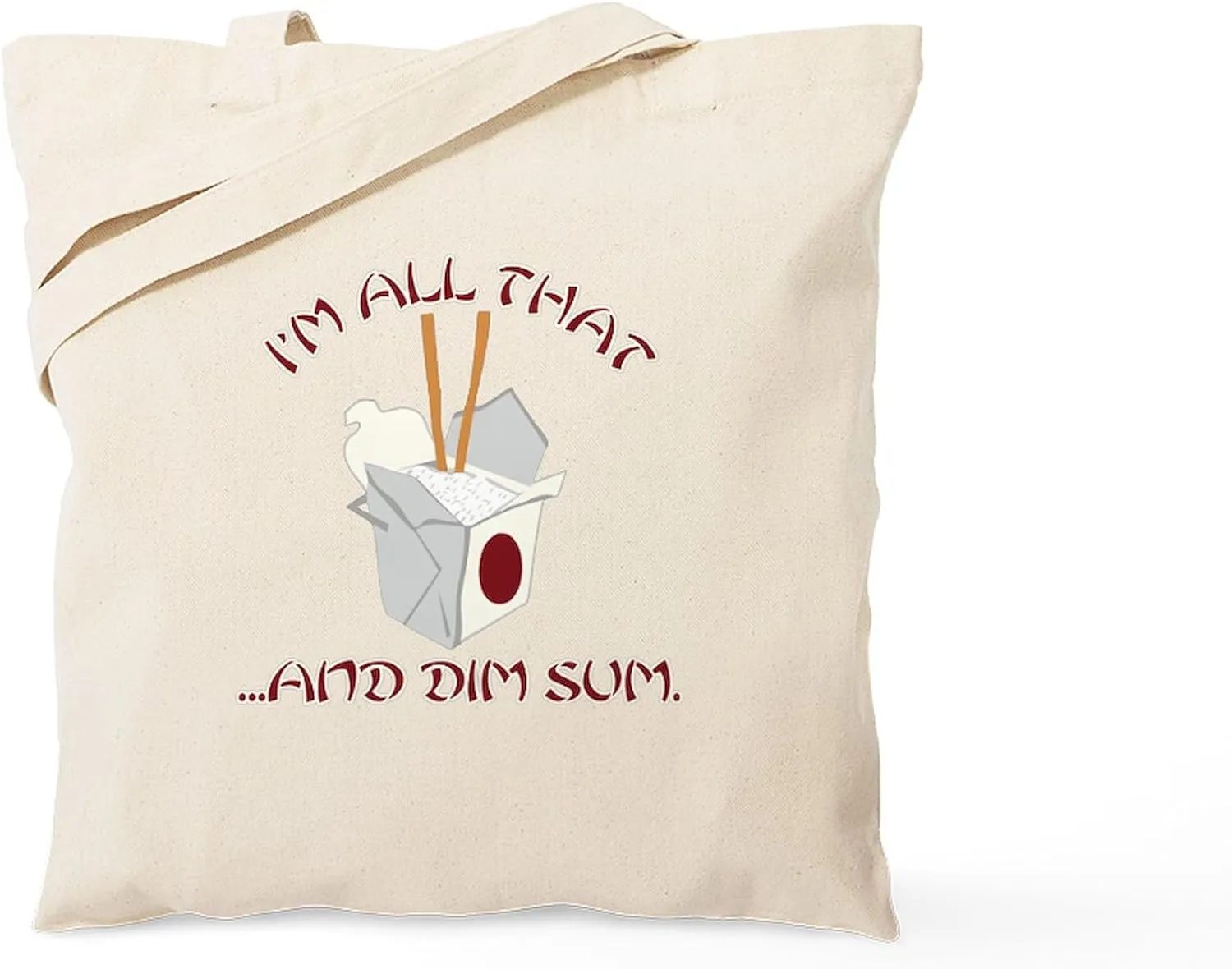 CafePress Dim Sum Tote Bag Natural Canvas Tote Bag, Reusable Shopping Bag