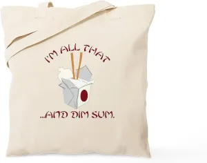 CafePress Dim Sum Tote Bag Natural Canvas Tote Bag, Reusable Shopping Bag