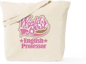 CafePress English Professor Gift Tote Bag Reusable Natural Beige Canvas Shopping Bag