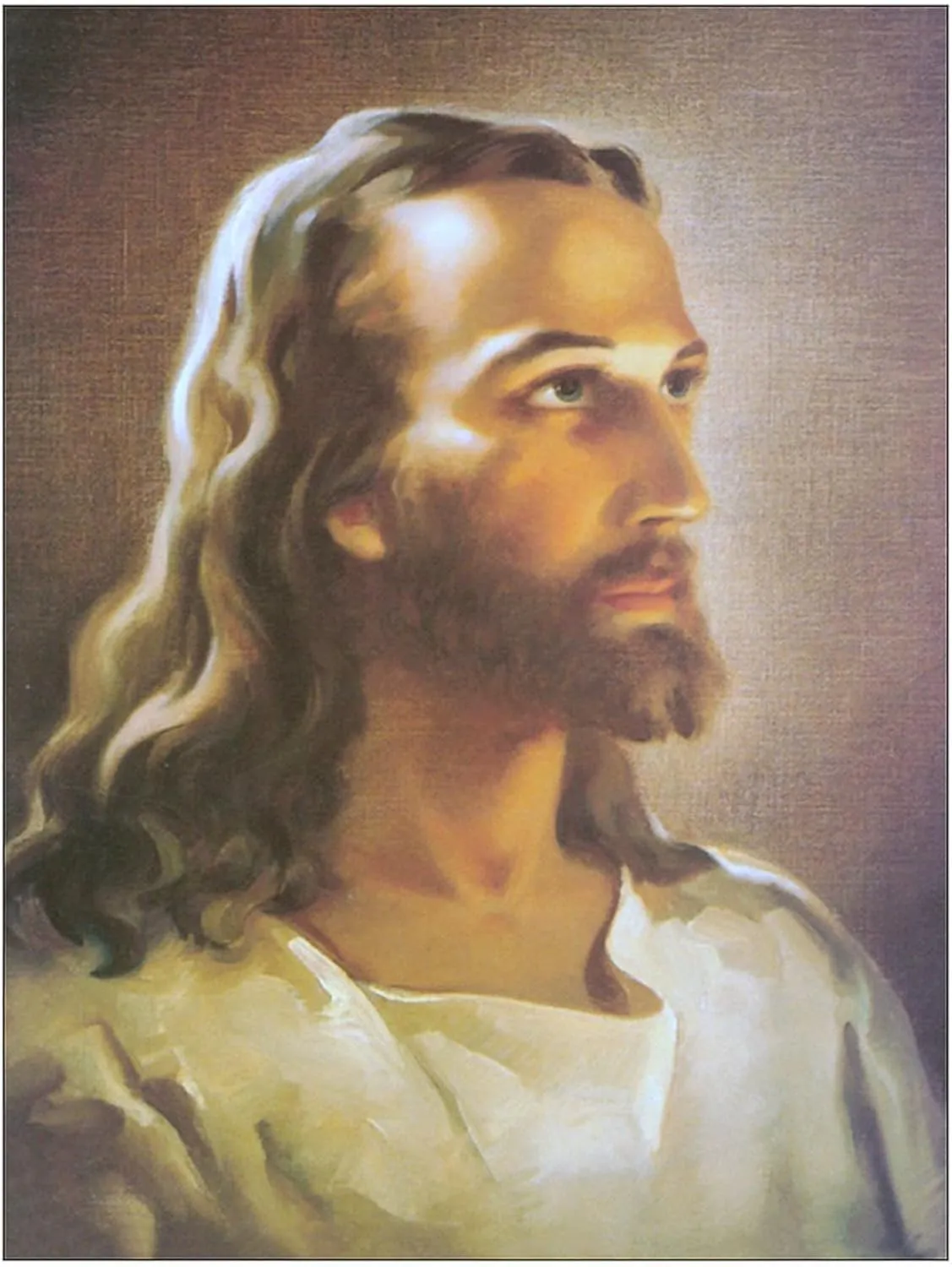 CafePress Portrait Of Jesus Tote Bag Natural Canvas Tote Bag, Reusable Shopping Bag