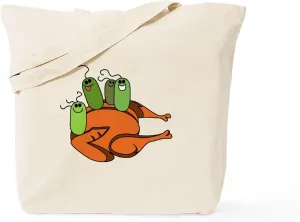CafePress Turkey Bacteria Tote Bag Reusable Natural Beige Canvas Shopping Bag