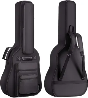 CAHAYA Acoustic Guitar Bag Thick Padding Waterproof Dual Adjustable Shoulder Strap Guitar Case Gig Bag 40 41 inch with Back Hanger Loop