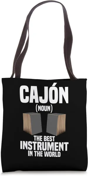 Cajón Instrument Percussionist Best Percussion Cajónist Tote Bag