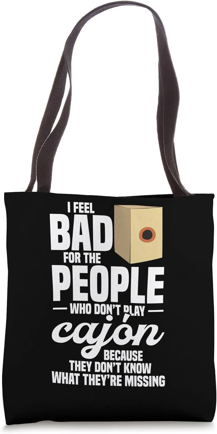 Cajónist Percussion Jamming I Feel Bad Musician Drum Kachon Tote Bag