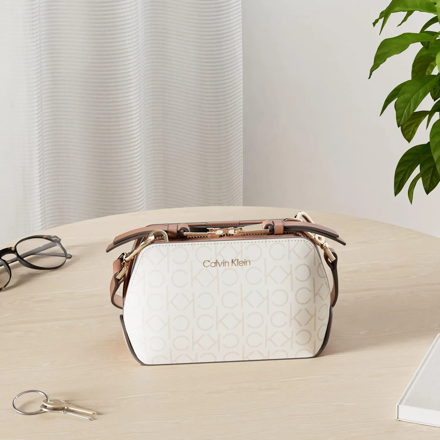 Calvin Klein Women's Lucy Triple Compartment Crossbody