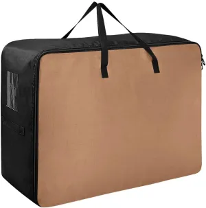 Camel Storage Bags, 27.5x19.7x11 In, Garment Storage Organizer Travel Cargo Duffel Bags Storage Organizer for Clothes, Bedding, Comforter