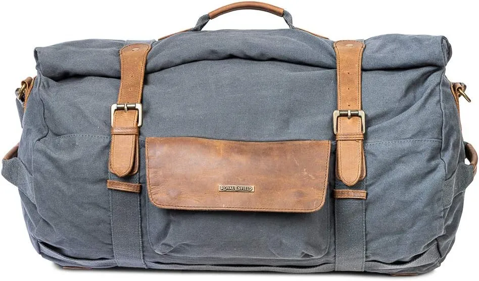 Canvas Duffel Bag for Unisex, Waterproof Travel Bag with Zippered Pockets, Weekender Overnight Bag for Travel, Sports & Gym- Grey