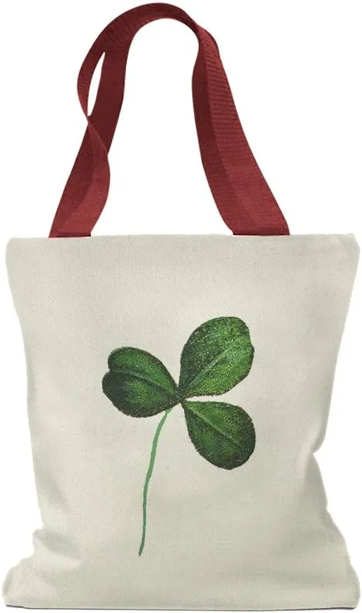 Canvas Tote Bag for Women Green Shamrock St Patrick's St Patty Irish Ireland Beach Bags for Women