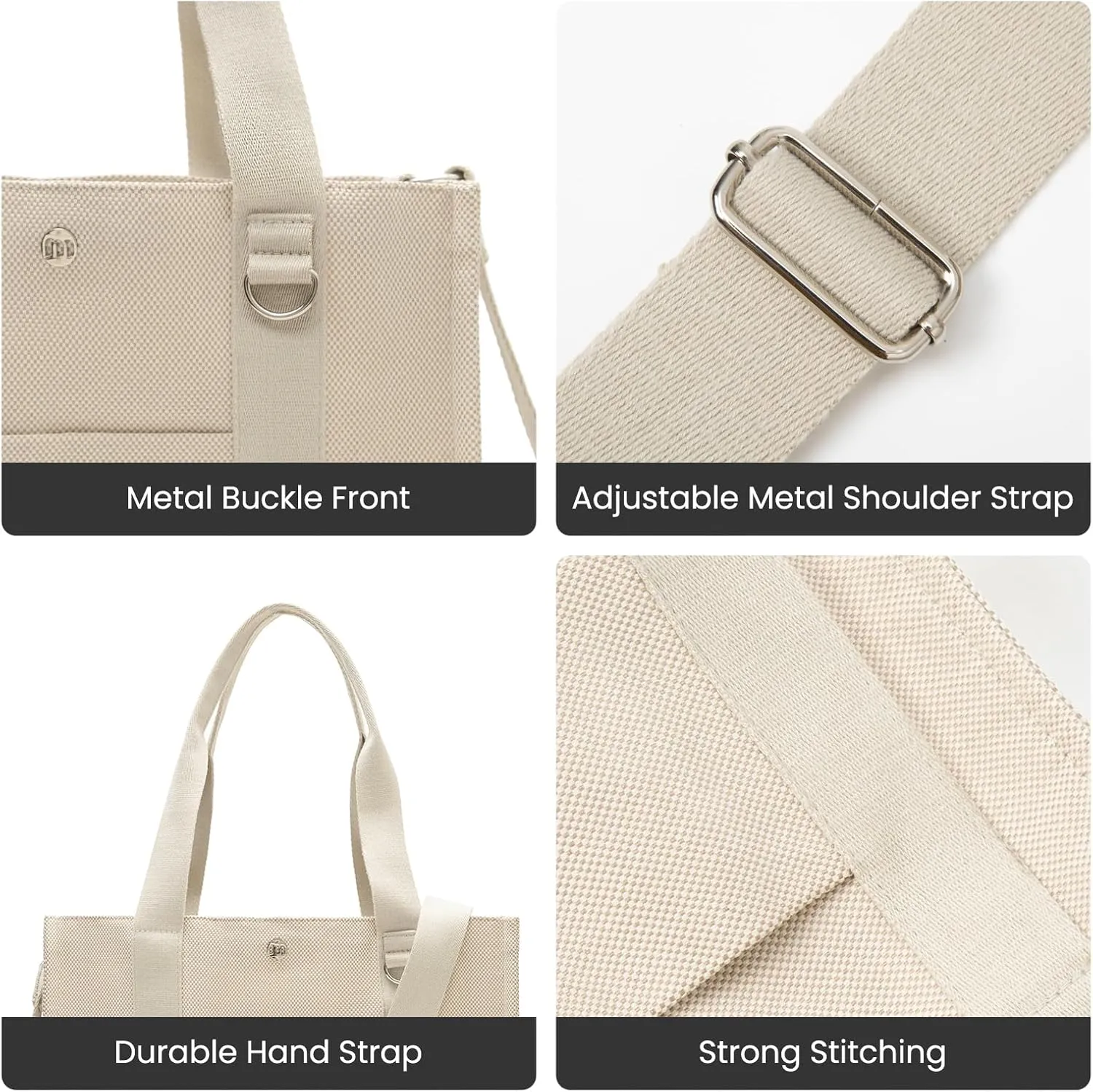 Canvas Tote Bag for Women with Pockets Bag