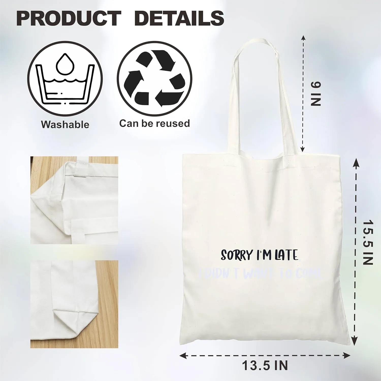 Canvas Tote Bag For Women,A