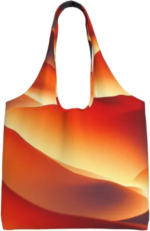Canvas Tote Bag, Washable Cute Reusable Shoulder Hand Purse bags for Women Shopping Gifts Beach(Tranquil Ember Print)