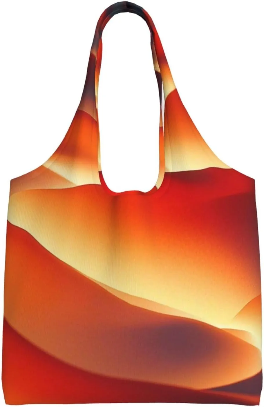 Canvas Tote Bag, Washable Cute Reusable Shoulder Hand Purse bags for Women Shopping Gifts Beach(Tranquil Ember Print)
