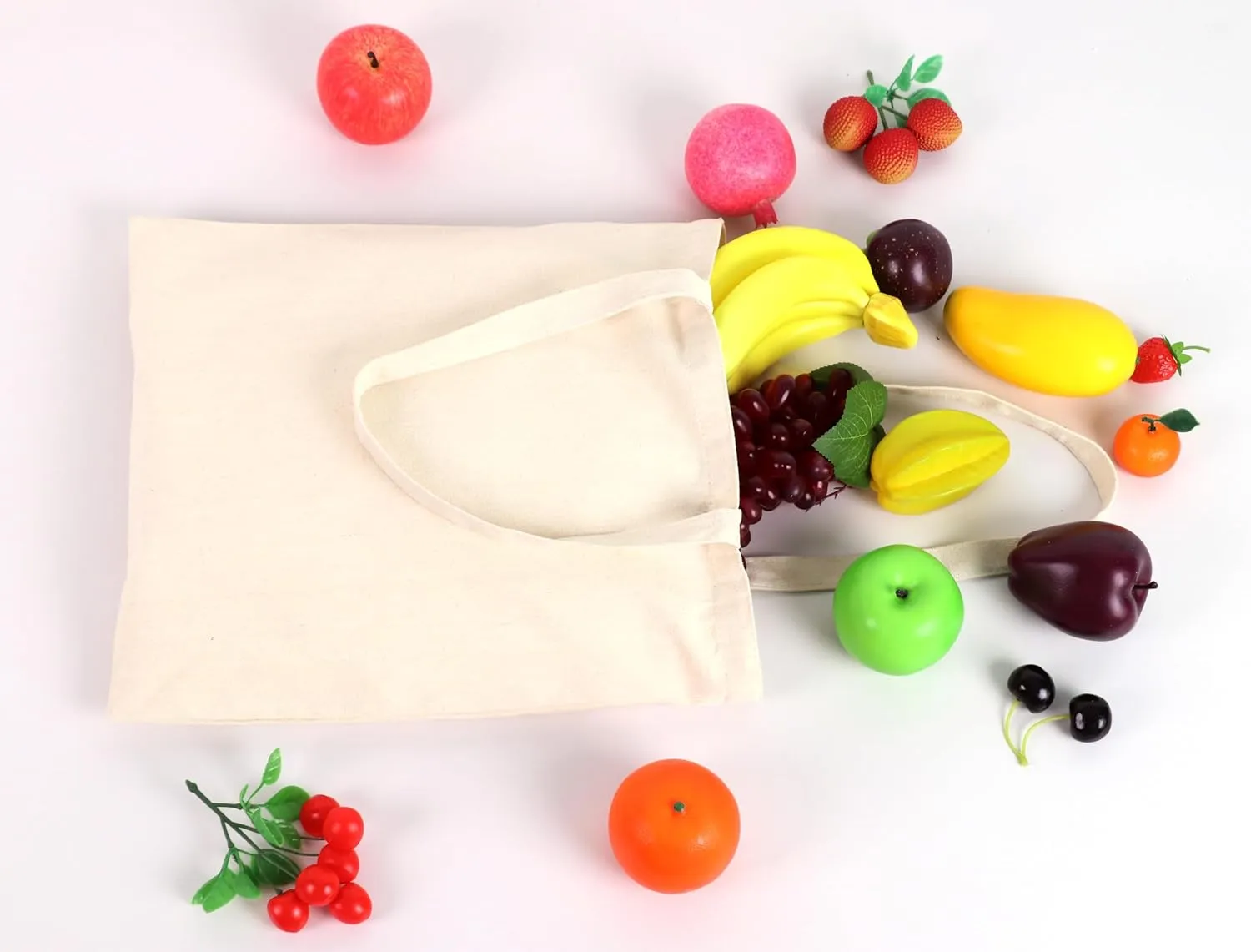 Canvas Tote Bag Women Reusable Grocery Cotton Bags Gift Shopping Blank Bulk Bag for DIY