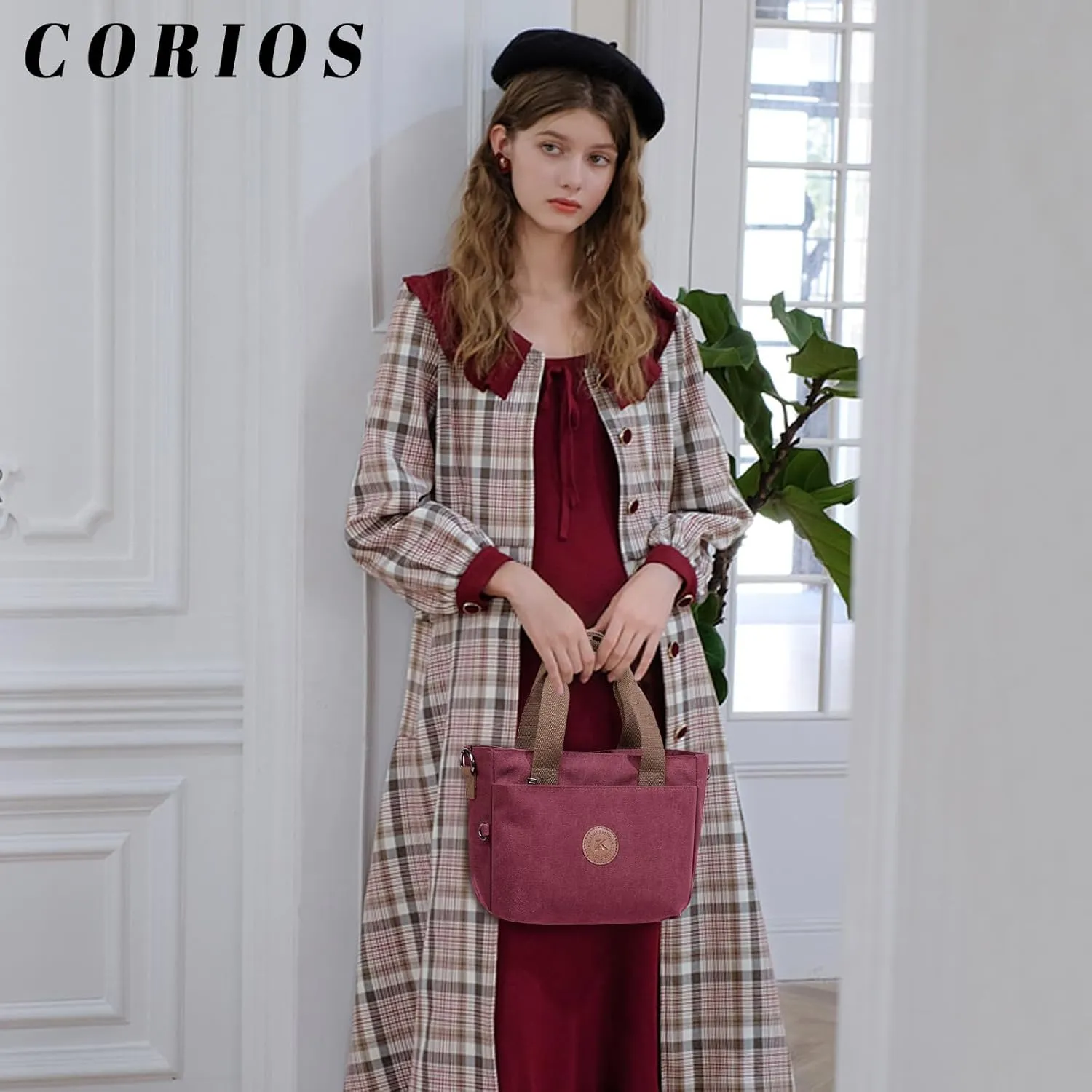 Canvas Tote Handbag for Women - Casual Shoulder Bag with Multiple Pockets