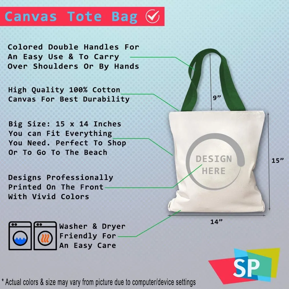 Canvas Tote Reusable Shopping Bag Dinosaurs Didn'T Read & Now They'Re Extinct Back to School Fun