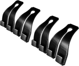 Car Back Seat Hooks for Headrest, Double Headrest Purse Hooks for Car, Car Back Seat Headrest Hooks for Handbags, Bags, Purses (4 Pack)