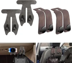 Car Hook for Headrest Co-Pilot Glovebox 4 Pcs Universal Vehicle Bag Umbrella Handbag Coat Hooks(Gray)