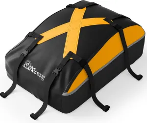 Car Rooftop Cargo Carrier Bag 20 Cubic Feet, 100% Waterproof Roof Bag Top Luggage Carrier for Any Vehicles with/Without Rack Cross Bar, Includes Anti-Slip Mat  4 Door Hooks  Storage Bag  Lock