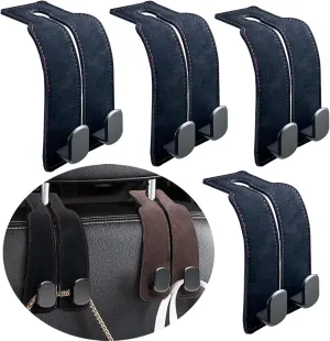 Car Seat Headrest Hooks, SUV Seat Backrest Double Tier Organiser, Truck Seat Headrest Hooks Organiser, Backrest Mobile Phone Handbag Organiser