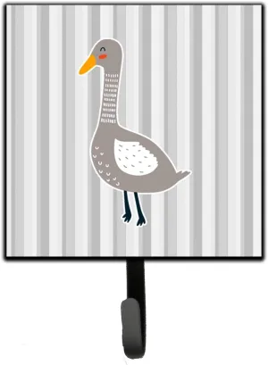 Caroline's Treasures BB6749SH4 Grey Goose Leash or Key Holder, Wall Hooks, Key Hooks Holder, Coat Rack Wall Mount, Coat Hooks, Hooks for Hanging Keys, Towels, Aprons, Leashes,