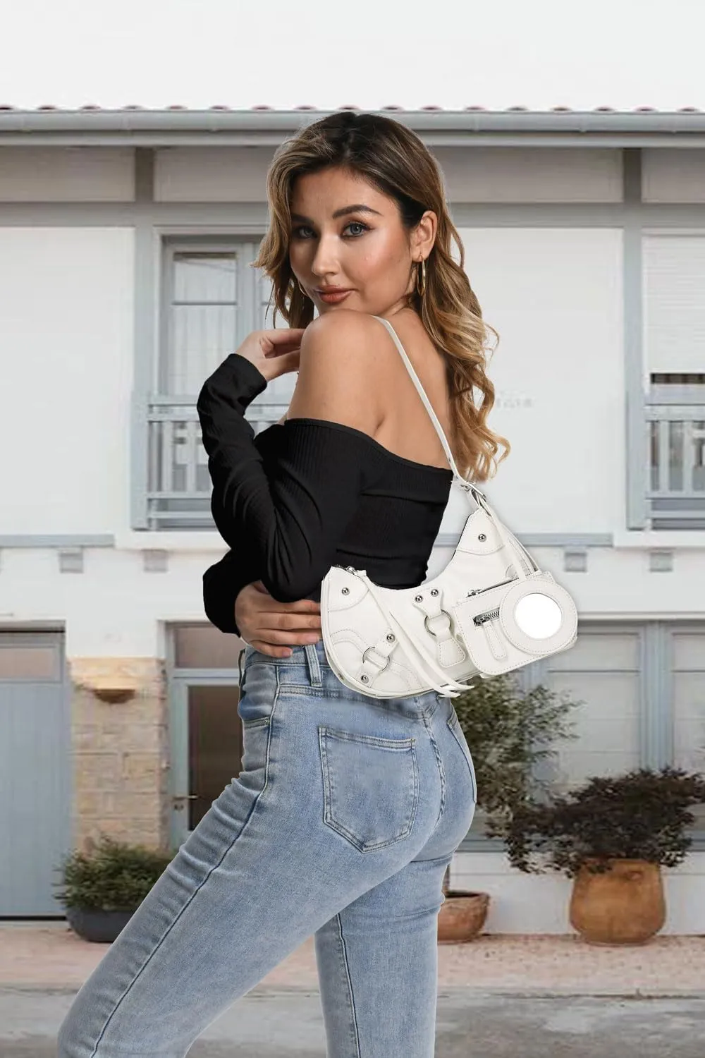 CATMICOO Shoulder Bag Y2K Purse: Cute 90s Punk Underarm Purse