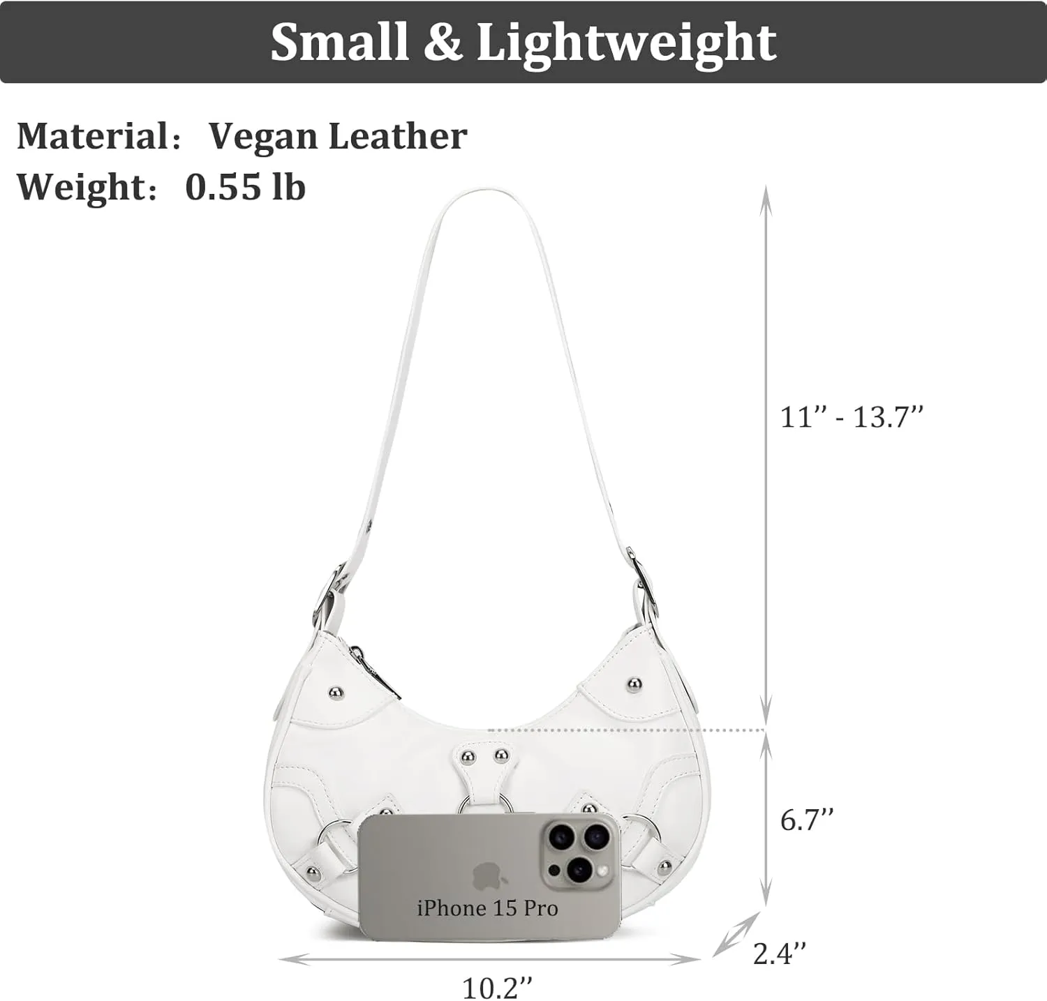 CATMICOO Shoulder Bag Y2K Purse: Cute 90s Punk Underarm Purse