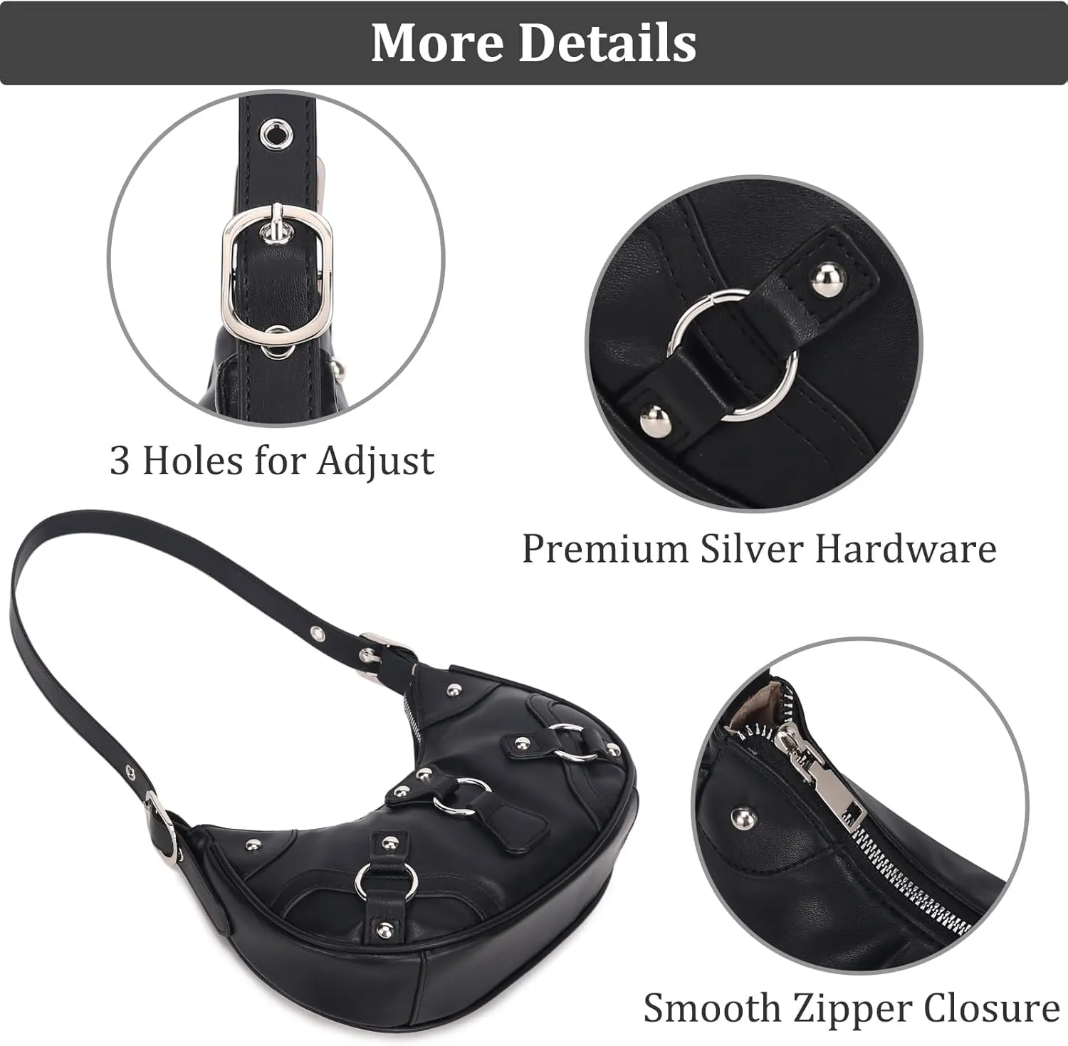 CATMICOO Shoulder Bag Y2K Purse: Cute 90s Punk Underarm Purse