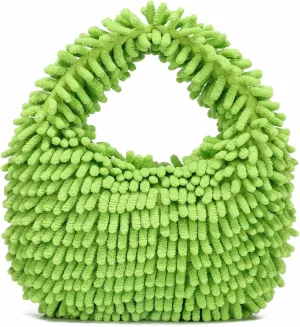 CATMICOO Y2K Fuzzy Purse, Fluffy Tote Bag, Cute Plush Purse for Women