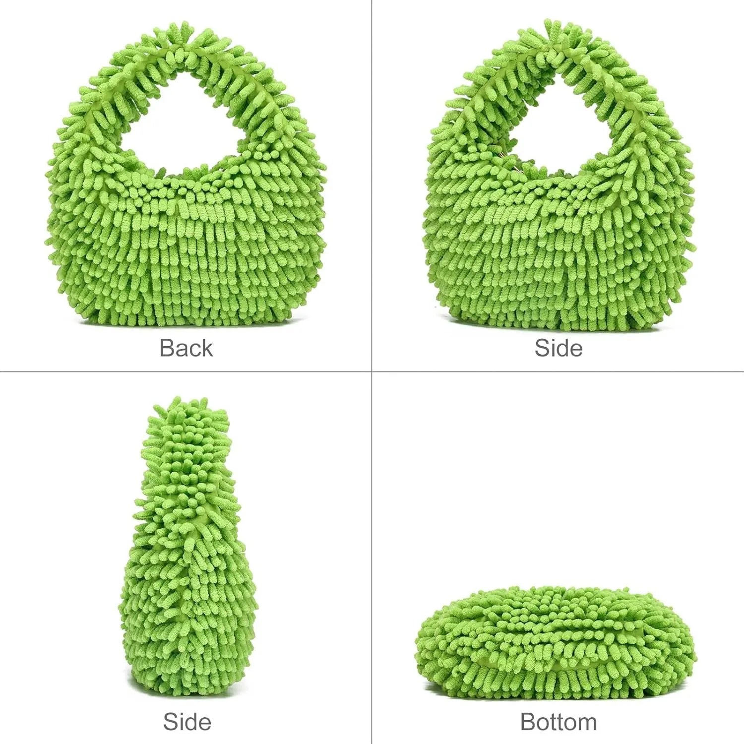 CATMICOO Y2K Fuzzy Purse, Fluffy Tote Bag, Cute Plush Purse for Women