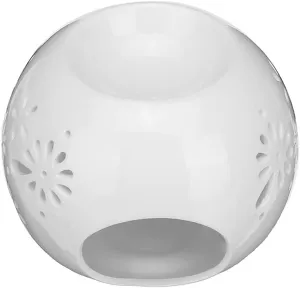 Ceramic Crafts Aroma Burner Handmade Hollow Flower Pattern l Oil Burner Candle Lamp Many Style Home Decor (Color : A) (B)