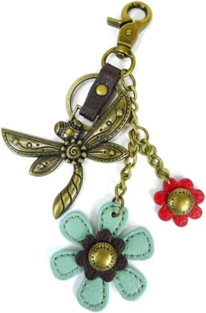 CHALA Purse Charm, Key Fob, keychain Decorative Accessories, Metal Charming Keychain - Dragonfly