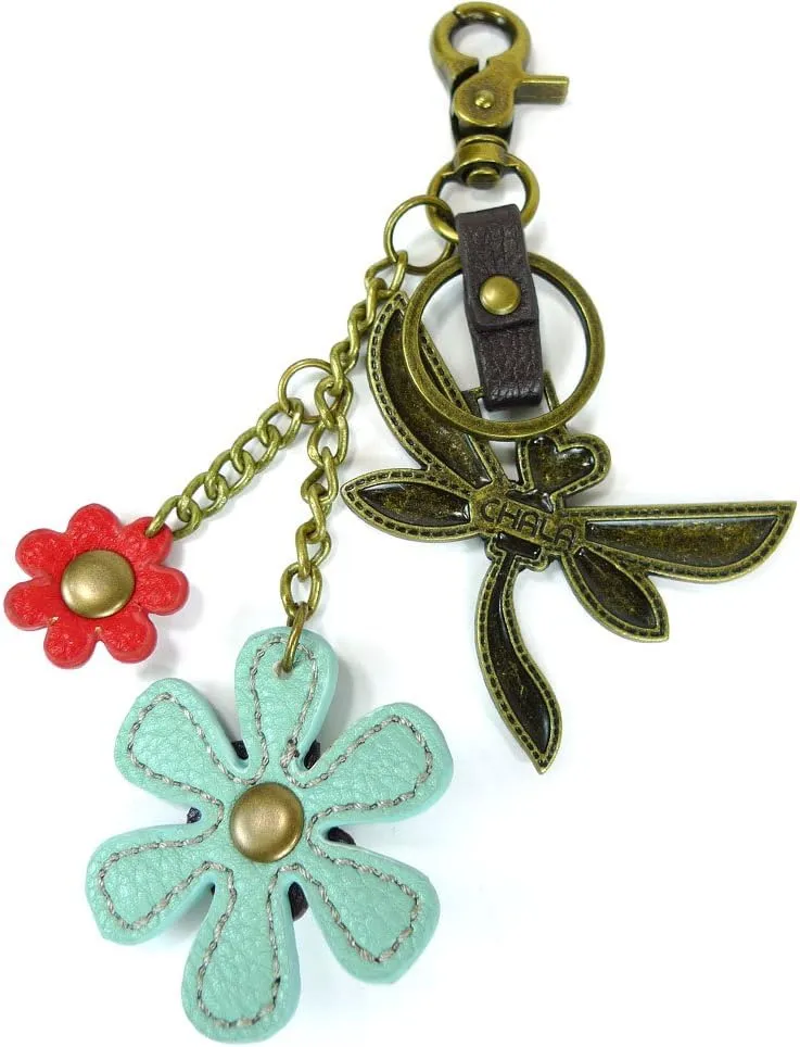 CHALA Purse Charm, Key Fob, keychain Decorative Accessories, Metal Charming Keychain - Dragonfly