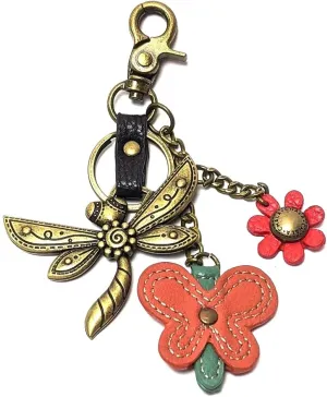 CHALA Purse Charm, Key Fob, keychain Decorative Accessories, Metal Charming Keychain - Dragonfly