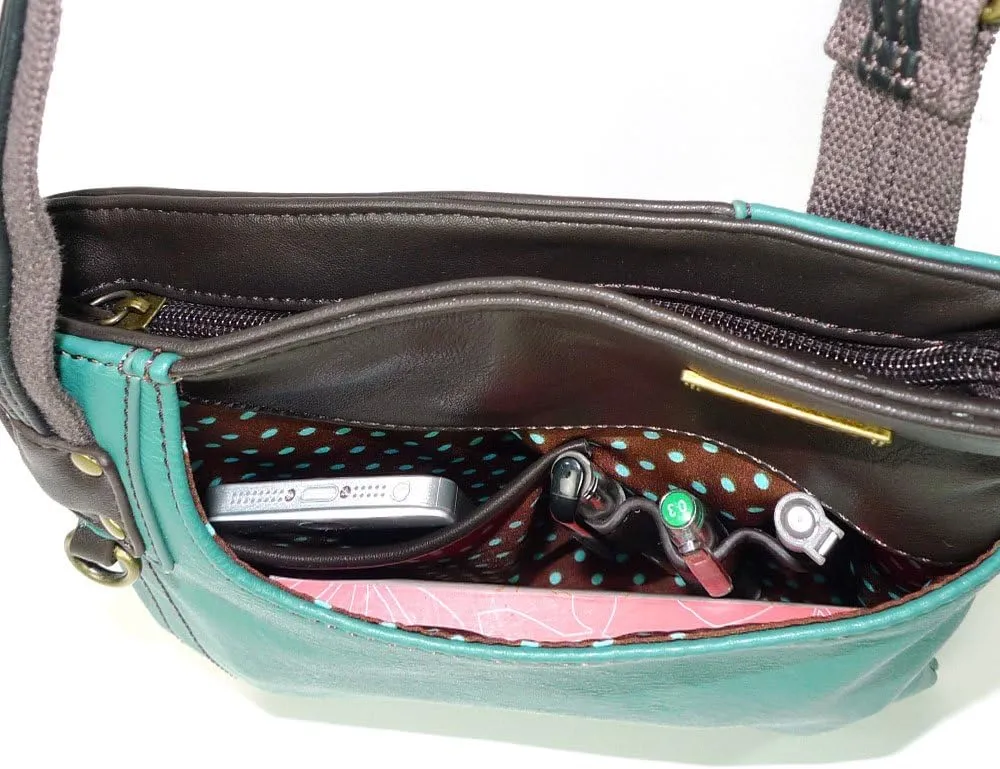 CHALA SWING Pack Small Cross-Body Purse with Metal Mini Keychain