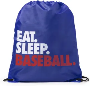 ChalkTalkSPORTS Baseball Sport Pack Cinch Sack | Eat Sleep Baseball