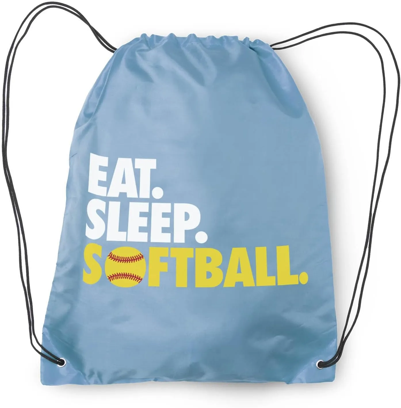 ChalkTalkSPORTS Softball Sport Pack Cinch Sack | Eat Sleep Softball