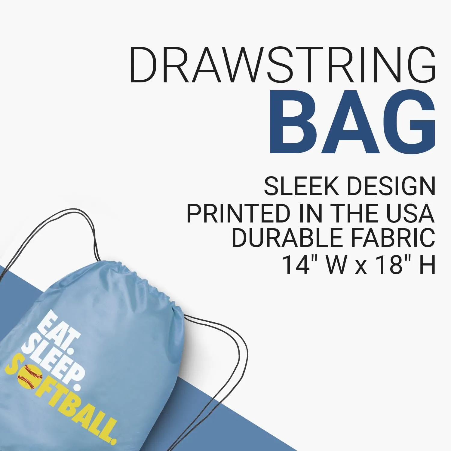 ChalkTalkSPORTS Softball Sport Pack Cinch Sack | Eat Sleep Softball