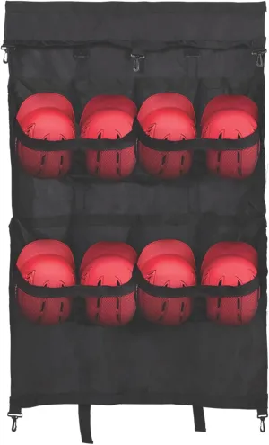 Champion Sports Helmet Bag: Softball & Baseball Sports Equipment Caddy with Hanging Hooks