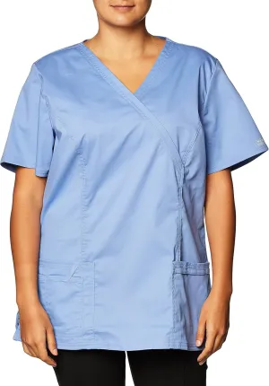 Cherokee Women Scrubs Top Workwear Core Stretch Mock Wrap 4728