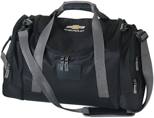 Chevrolet Bowtie Deluxe Travel Duffle Bag - Officially Licensed Chevy Luggage Bag w/Shoulder Strap