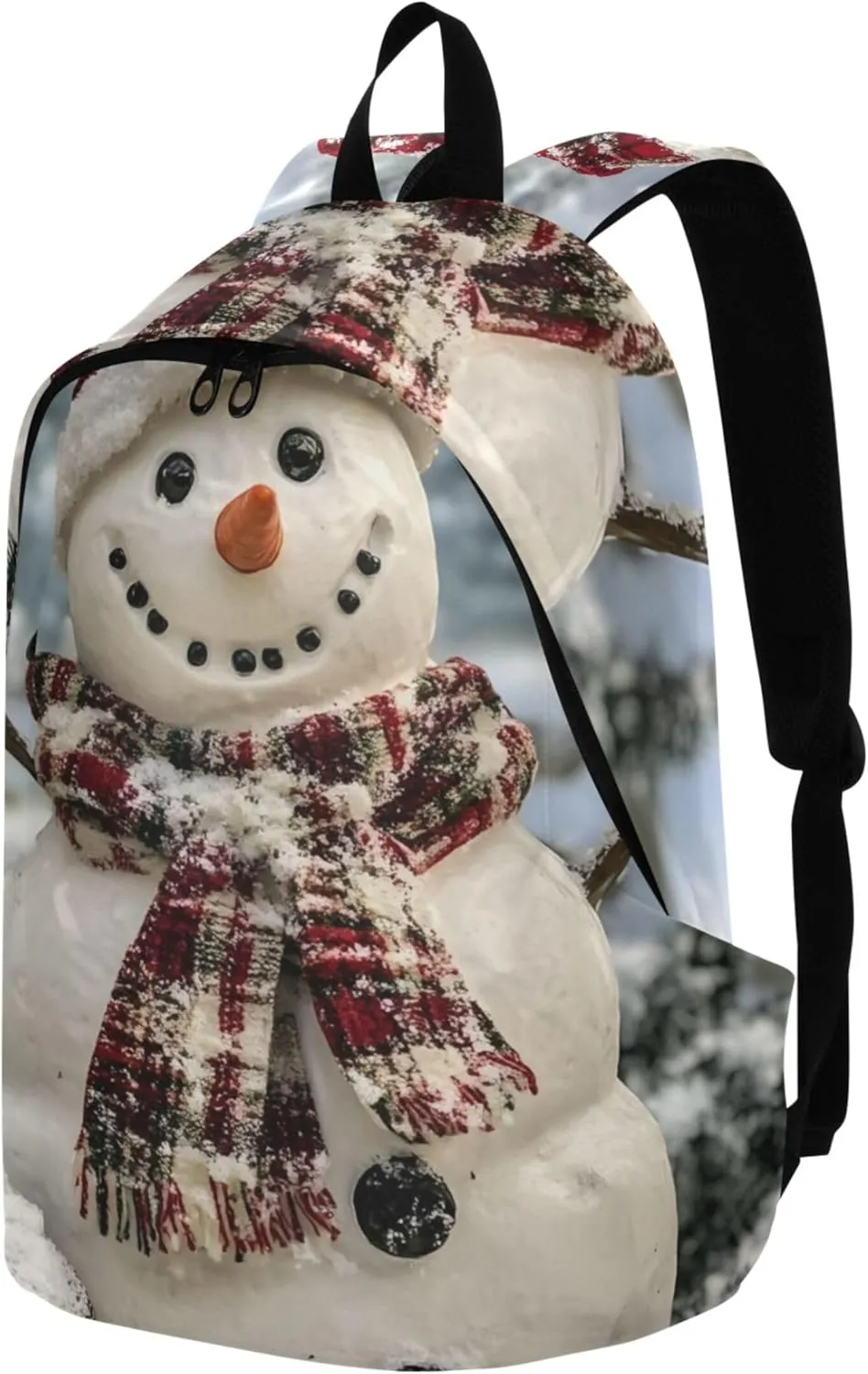 CHIFIGNO Beautiful Snowman Winter Fashion Women Cute Backpacks Casual Daypack School Backpack for Teens