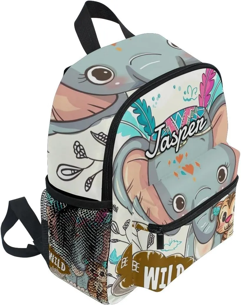 CHIFIGNO Custom Kids Backpack Personalized Cute Backpacks Kindergarten Children Bag for Boys Girls, Customize Name