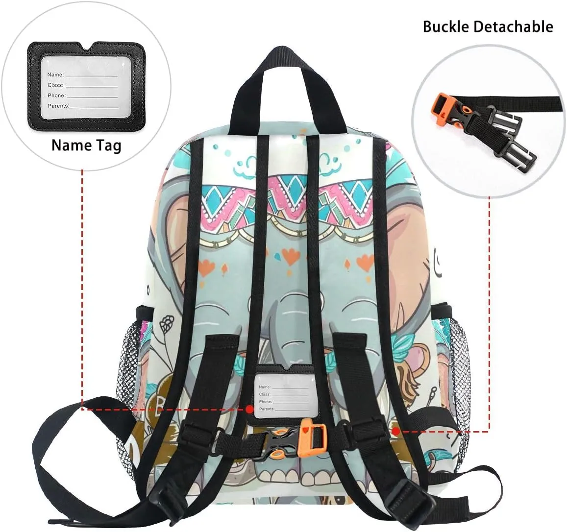 CHIFIGNO Custom Kids Backpack Personalized Cute Backpacks Kindergarten Children Bag for Boys Girls, Customize Name