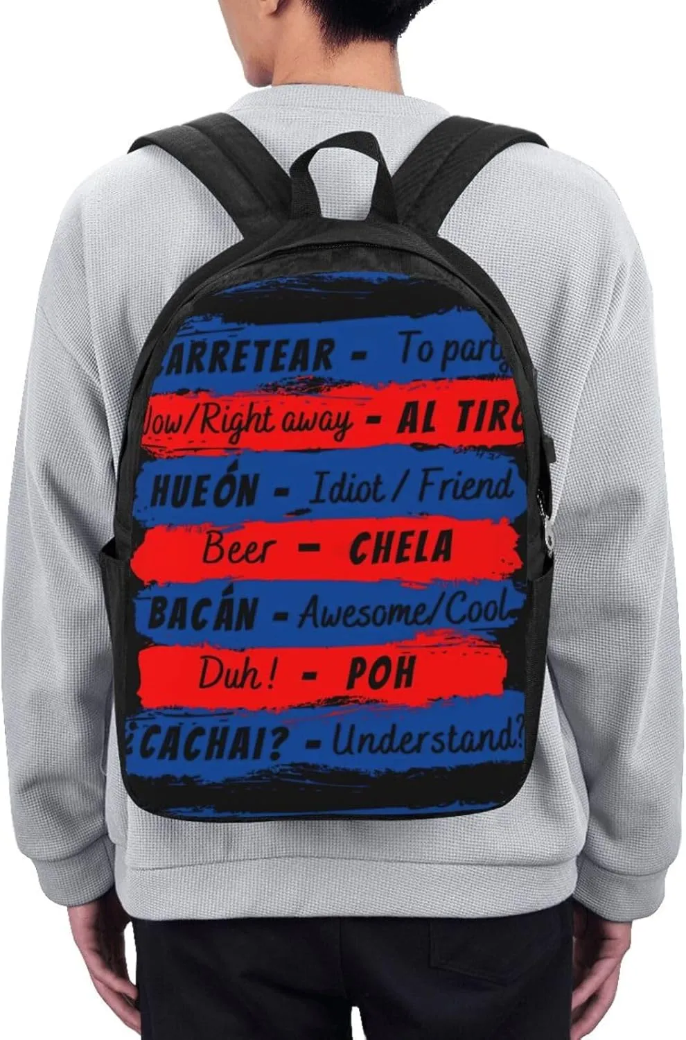 Chile Flag Chilean Slang Laptop Backpacks Travel Backpack Casual Business Daypack Sport Rucksack Computer Bag Fits up to 17 Inch Notebook with USB Port
